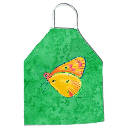 Carolines Treasures 27 H x 31 W in. Butterfly Orange on Green Apron 8861APRON