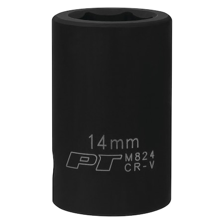 Performance Tool 1/2 In Dr. Impact Socket 14Mm Socket Imp 14Mm, M824 M824