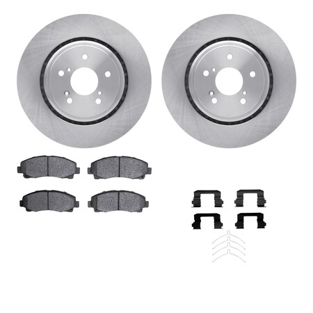 Dynamic Friction Co DFC Brake Rotor with 5000 Brake Pads and Hardware Kit 6512-58133