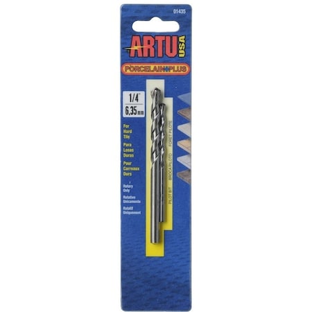 Artu 0 Drill Bit, 14 in Dia, 418 in OAL, Flat Flute, 2Flute, 14 in Dia Shank, Straight Shank 1435