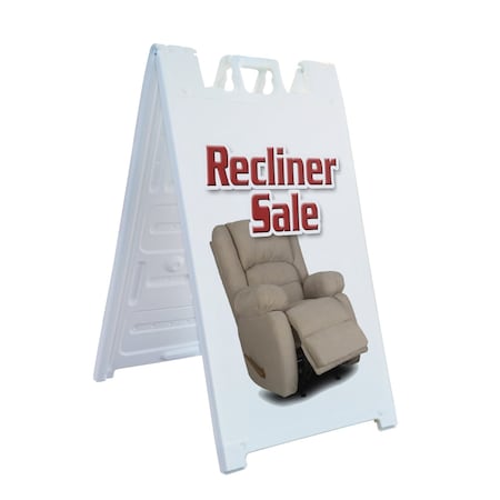 Signmission Recliner Sale, A-Frame & 2 Sign Inserts, Heavy-Duty Plastic Frame SBHD-C-2436-Recliner Sale