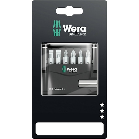 Wera Bit-Check 7 Universal 1 SB, 7 pieces 5073406001