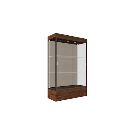 Ghent 76''H x 48''W x 20''D Edge Display Case 12'' Base w/ Chocolate Back & Dark Bronze Frame 94LFCO-BZ-WNH