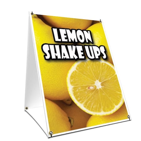 Signmission Lemon Shake Ups, 24 Inch x 18 Inch A-frame Yard Sign, Plastic Sign SBC-1824-Lemon Shake Ups