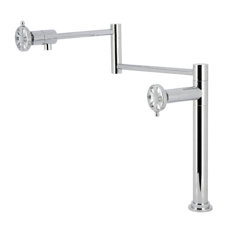 Kingston Brass Deck Mount Pot Filler Faucet, Polished Chrome KS4701RX