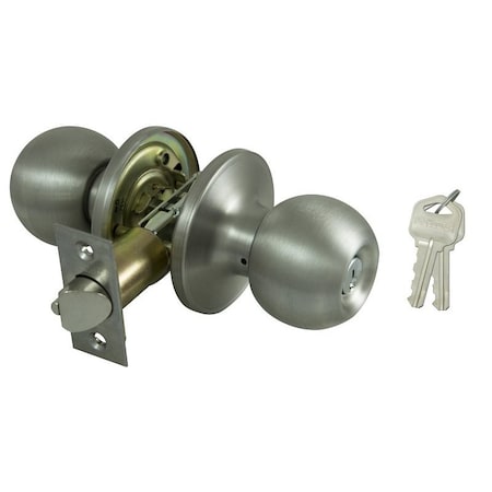 Prosource Entry Knob, Stainless Steel, KW1, KA3 Keyway, 3 Grade T3600V-PS