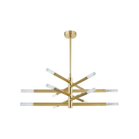 Corbett Lighting Strasbourg 12 Light Integrated LED Chandelier in Vintage Brass 501-42-VB