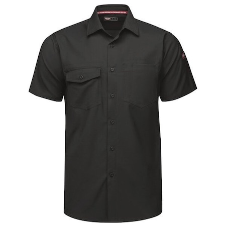 Red Kap Men's Work Shirt, Black, 4XL TSM2BK