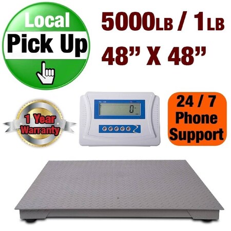 Prime Systems New Prime Scale Series 5000x1lb Floor Scale 48x48 with PS-IN109 Indicator Local PS-5000F+109-Ebay-Local