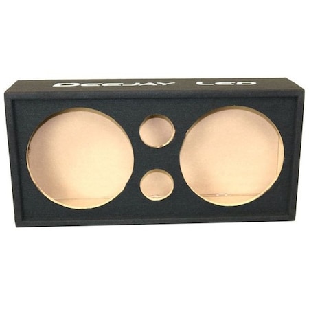 Deejay Led 12-in Twin Empty Speaker Enclosure BLACK for two 12-in Woofers CHUCHERA12BLACK