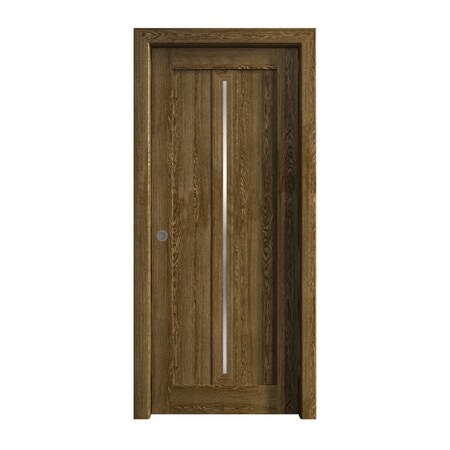 Sartodoors Sliding Pocket Door 18 x 84 inches, Ego 5014 Marble Oak, Kit Rail Hardware, Solid Wood Interior B EGO5014PD-DMR-1884