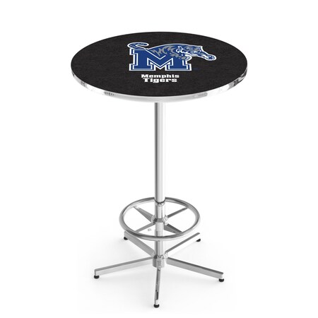 Holland Bar Stool Co 42" Chrome Memphis Pub Table, 36" dia. Top L216C4236Memphs