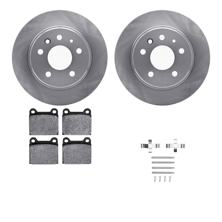 Dynamic Friction Co DFC Rotors with EURO 5000 Ceramic Brake Pads includes Hardware 6612-63034