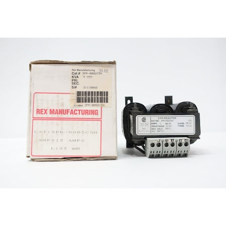 Rex Power Magnetics LINE REACTOR 32MH 600V-AC 3PH 3PR-0002C5H