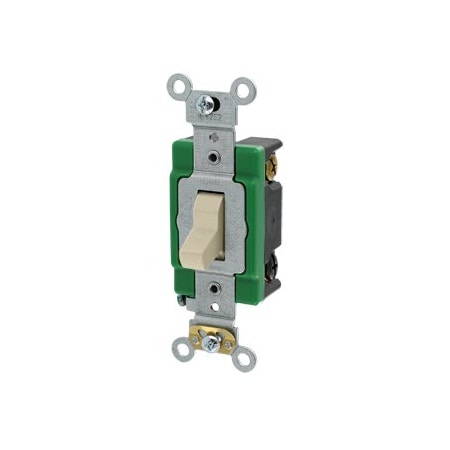Leviton Toggle Switch, 30 Amp, 120/277 Volt, Ivory 3033-2I