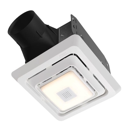 Broan-Nutone Roomside 70 CFM 2 Sones Bathroom Exhaust Fan with Bluetooth Speaker and Light BEL7A