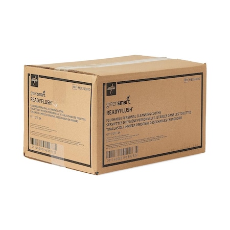 Medline ReadyFlush Flushable Scented Wet Wipes, 8inx 10in, 24/Pack, 24PK MSC263810