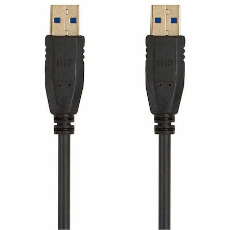 Monoprice Select USB 3.0 Type-A to Type-A Cable_ 1.5ft_ Black 38596