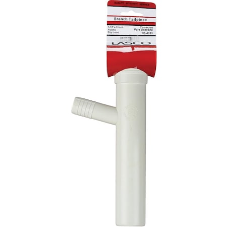 Westlake Pipe & Fittings 1-1/2''x8'' Wht Slip Joint Dishwasher Tailpiece 3/1/4333