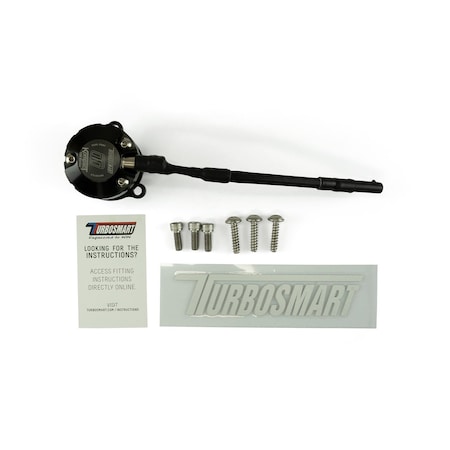 Turbosmart BLOW OFF VALVE Plug And Play Recirculating Vent To Atmosphere Dual Port VR19 Black Aluminum TS-0223-1082