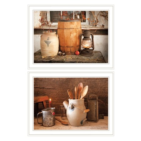 Set Of Two The Nail Keg 4 White Framed Print Wall Art, 2PK
