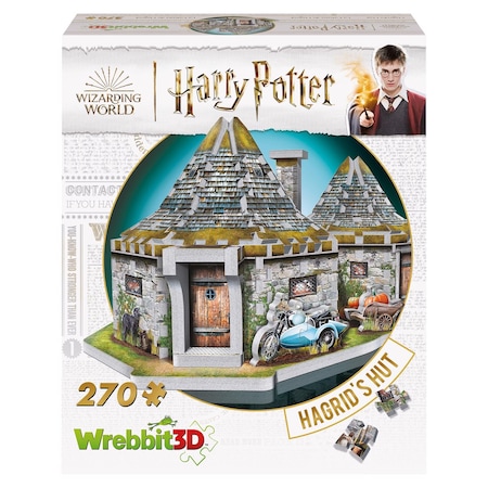 Wrebbit3D Harry Potter Hagrid's Hut 3D Jigsaw Puzzle Multicolored 270 pc W3D-0512