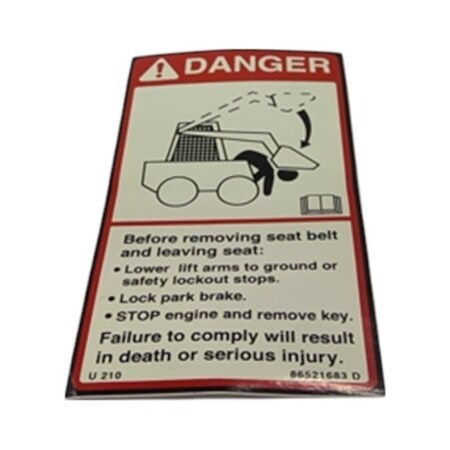 John Deere LABEL, JOHN DEERE OEM MG86521683  MG86521683