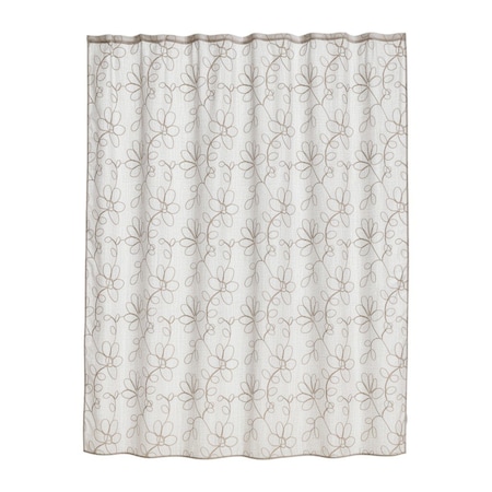 Homeroots 72" Linen Polyester Shower Curtain 399743