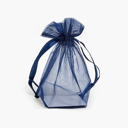 Nashville Wraps Navy Square Gusseted Sheer Bag, 2.25x2.25x6, 10PK GHB226NB