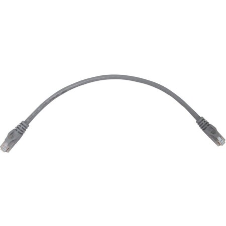 Eaton Tripp Lite Series Cat6a 10G Snagless Molded UTP Ethernet Cable RJ45 M/M, PoE, Gray, 1 ft. 0.3 m N261-001-GY