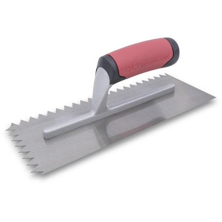 Marshalltown Notched Trowel, Flooring Trowel, Tiling Trowel, 1/2 x 15/32 V-Notch, Large Format Tile NT678