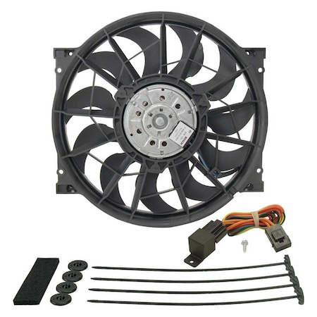Powerhouse 16925 High Output Single Radiator Pusher & Puller Fan with Standard Mount Kit PO3564221