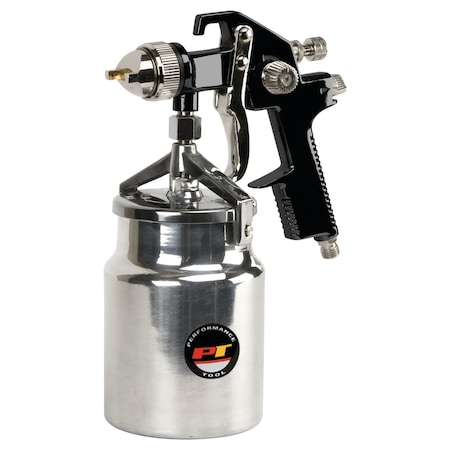 Performance Tool Production Spray Gun, Siphon Feed, 1.8mm Nozzle, 1000cc Cup M576DB