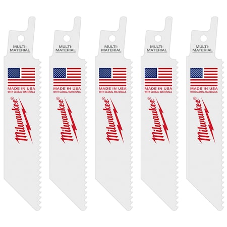 Milwaukee Tool M12 Hackzall Blade-Multi-Material, PK5 49-00-5410
