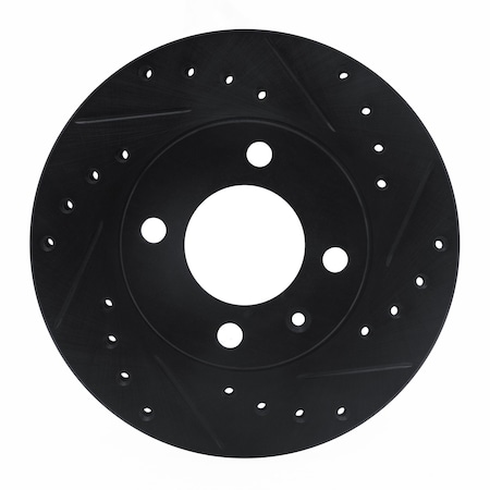 Dynamic Friction Co DFC Brake Rotor - Drilled and Slotted - Black 633-74004R