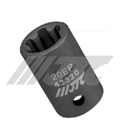 Jtc Auto Tools 3/8 in Drive EP Star Plus Socket, EP14, For EP (External Plus) Fasteners 33114