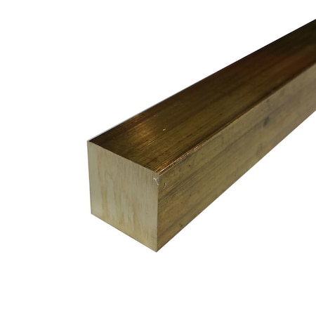 Online Metal Supply 2 in x 2 in x 8 in, C360 Brass Square Bar 360SB2W2L8.1