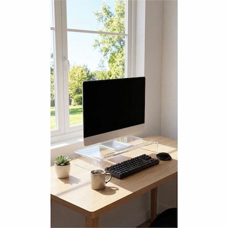 Kantek Acrylic Keyboard Stor/ Monitor Stand AMS300