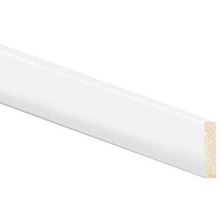 Inteplast Building Products Modern Baseboard Moulding, 8 ft L, 212 in W, 12 in Thick, Polystyrene, Crystal White 50250800032
