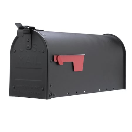 Architectural Mailboxes Admiral Aluminum Post-Mount, Textured Black ADM11BAM