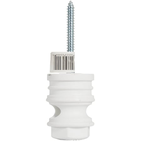 Dare Products Screw-On White Polyethylene Hex Head Electric Fence Insulator 3999 HD