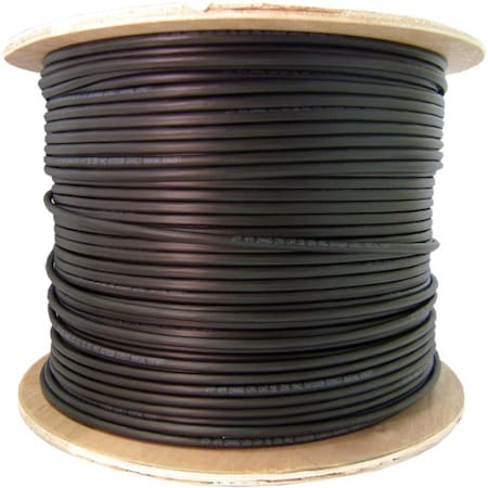 Cable Wholesale 12 Fiber Indoor/Outdoor Fiber Optic Cable, Multimode 50/125 OM3, Corning, Plenum Rated, Black, 11F3-312NH