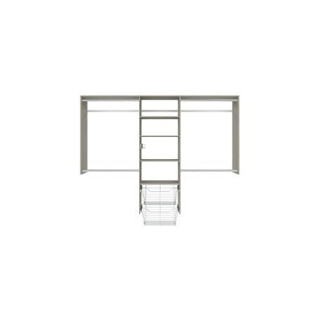 Easy Track Entryway 48 in. to 96 in. W Closet System, Weathered Grey PH68-CG