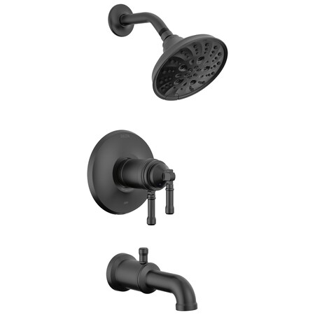 Delta Broderick 17T Series Tub Shower Trim In Matte Black T17T484-BL