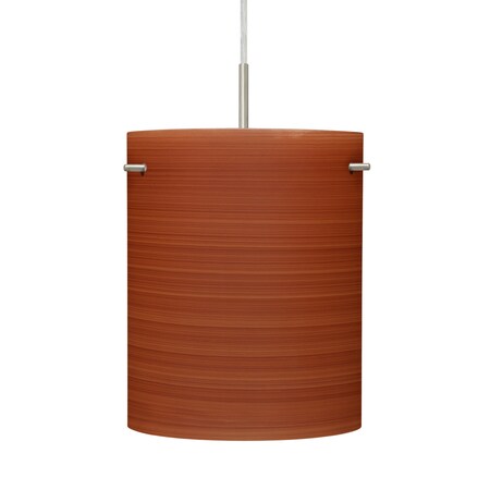 Besa Lighting Besa Tamburo 8 Pendant, Cherry, Satin Nickel Finish, 1x 11W LED 1JT-4006CH-LED-SN