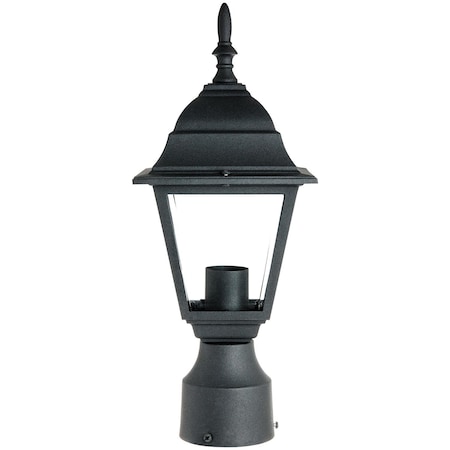 Sunlite Outdoor Post Mount Carriage Lamp Fixture, 60W Max Single Medium Base Sockets E26, 120V 41322-SU