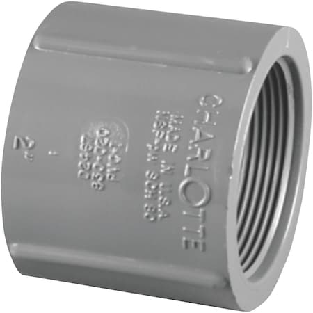 Charlotte Pipe And Foundry 1-1/4'' FIP x FIP PVC Coupling PVC 08102 1600HA