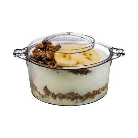 Smarty Had A Party 3.4 oz. Clear Round Disposable Plastic Mini Dessert Pots (288 Pots), 288PK 2637-CASE
