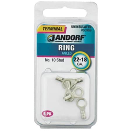 Jandorf Specialty Hardw 60969 Uninsulated Ring Terminal 2218 ga., 10 in. Stud 3401825