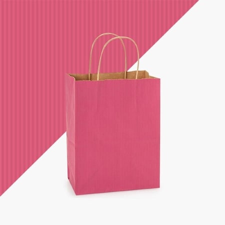 Nashville Wraps Lipstick Pink Shadow Stripe Bags, Cub 8x4.75x10.5, 100PK LPSHC